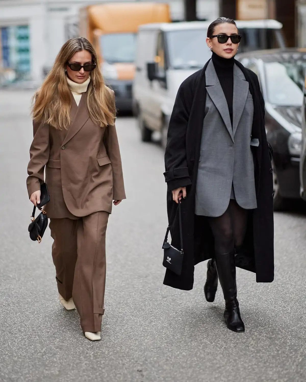 Street Style Layering: Sheer Tights with Oversized Blazer — Sheer Tights Outfits 2027