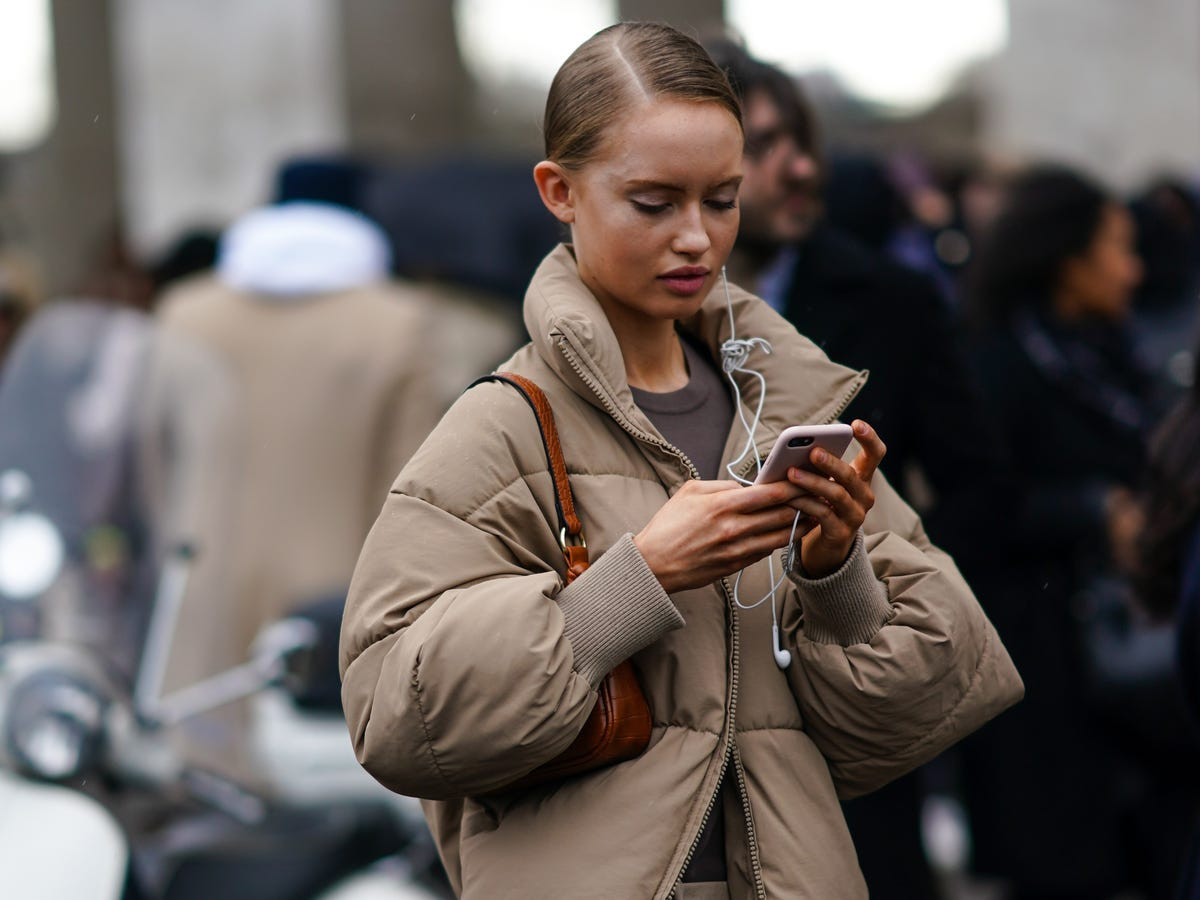 Taupe Puffer, Cream Turtleneck, and Wide-Leg Pants — Winter Outfits 2027 with Puffer