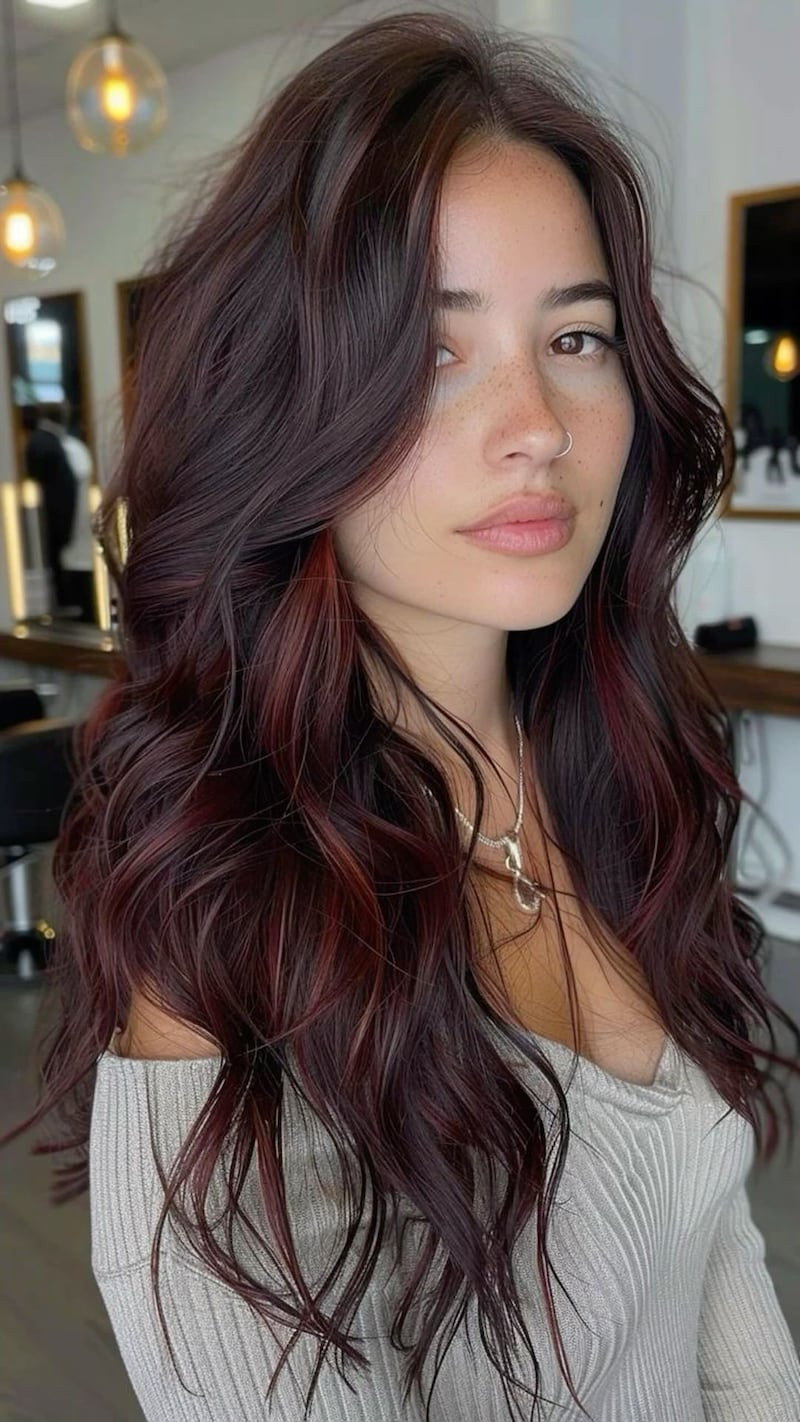 Dark Brown Base With Deep Red Highlights Visual Idea Dark Brown Base With Deep Red Highlights Visual Idea — Candlelit Brunette 2027
