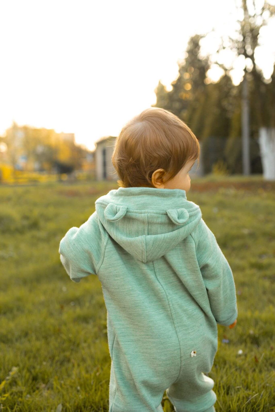 Mint Green Hooded Romper with Bear Ears Mint Green Hooded Romper with Bear Ears — Baby Outfits 2027
