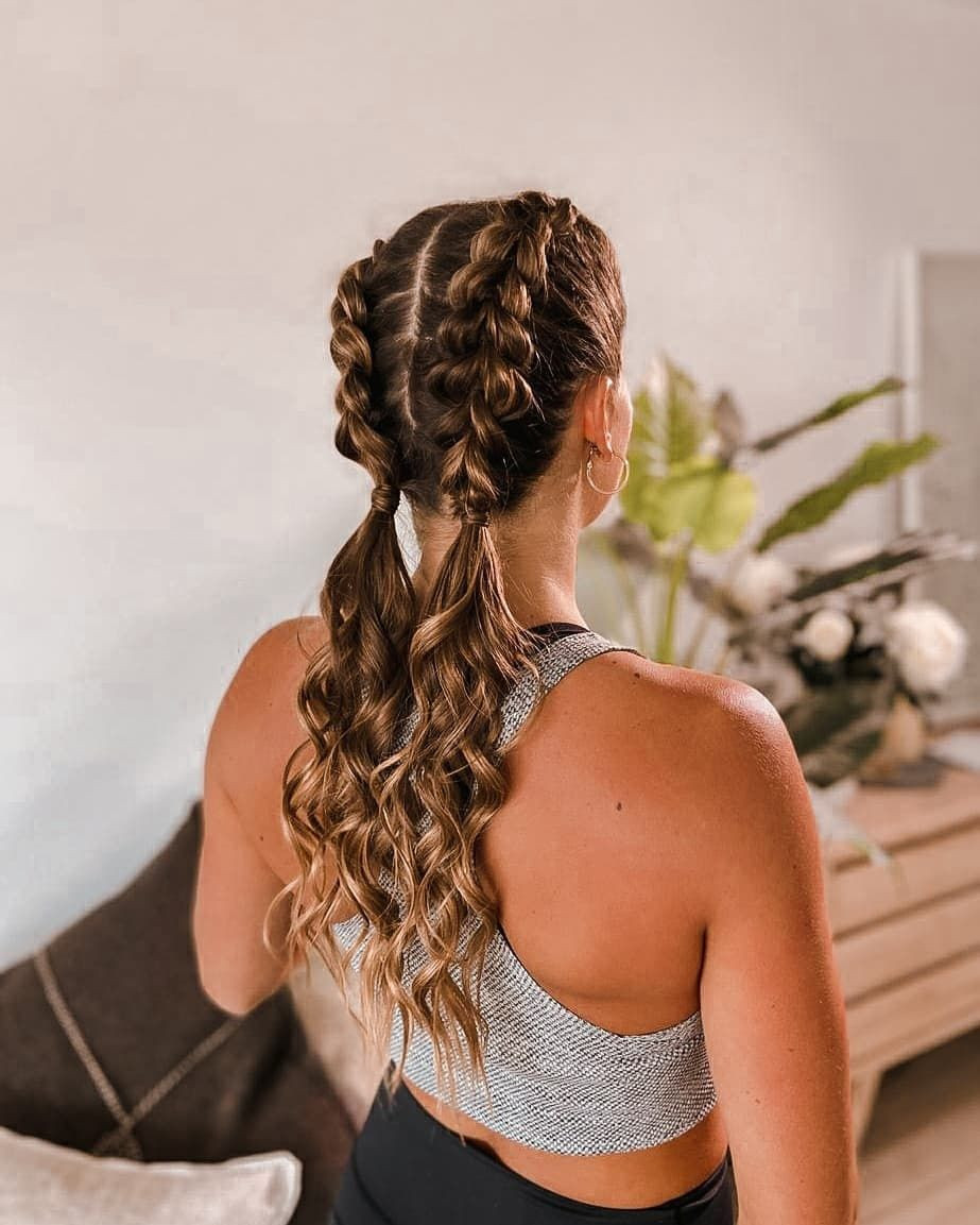 Double Dutch Braids to Low Ponytails — Gym Hairstyles 2027
