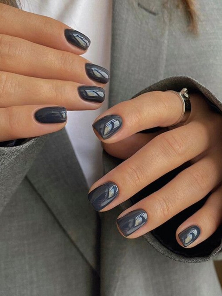 Deep Glossy Dark Gray Square Nails Deep Glossy Dark Gray Square Nails — Winter Gray Nails 2027
