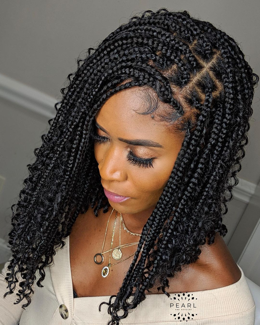 Knotless Braids With Curly Accents Knotless Braids With Curly Accents — Goddess Knotless Braids 2027