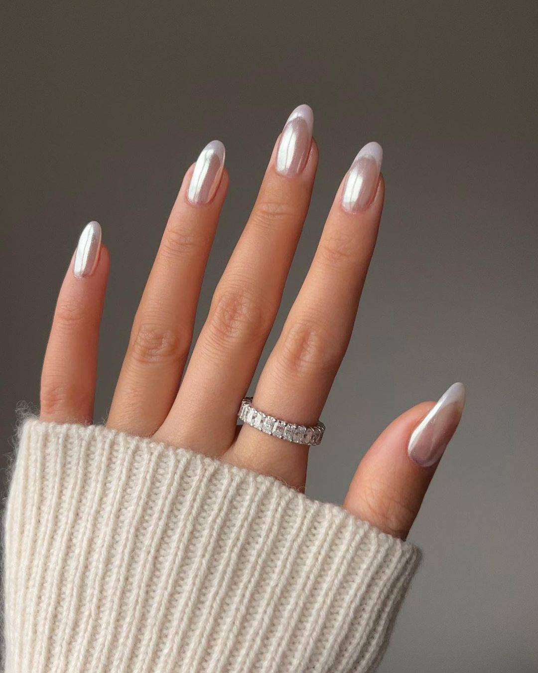 Chrome Visual Idea — French Tip Nails 2027