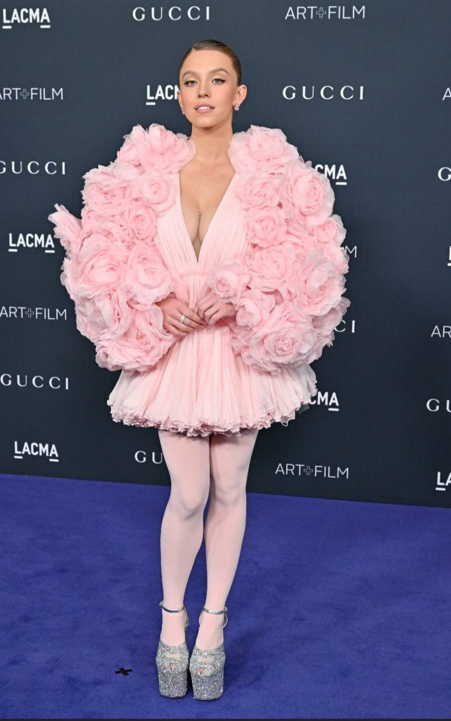 Dramatic Pink Ruffled Dress with Lace Trim — Coquette Lace Outfits 2027