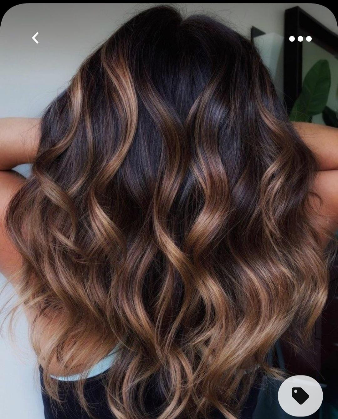 Mid-Back Dark Brown With Caramel Honey Balayage Mid-Back Dark Brown With Caramel Honey Balayage — Hair Color 2027 for Olive Skin
