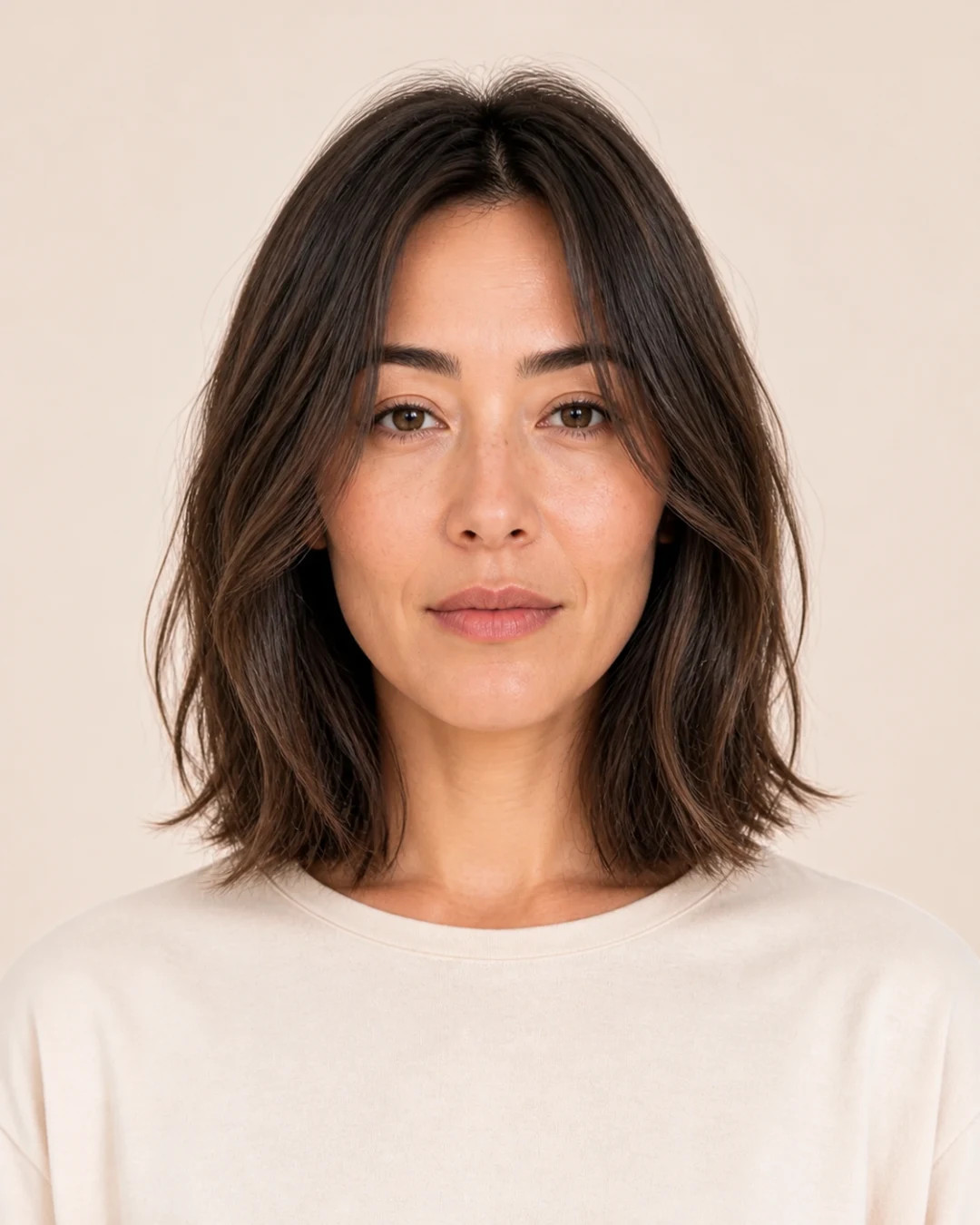 Dark Brown Bob With Blonde Panel Dark Brown Bob With Blonde Panel — Peekaboo Bob 2027