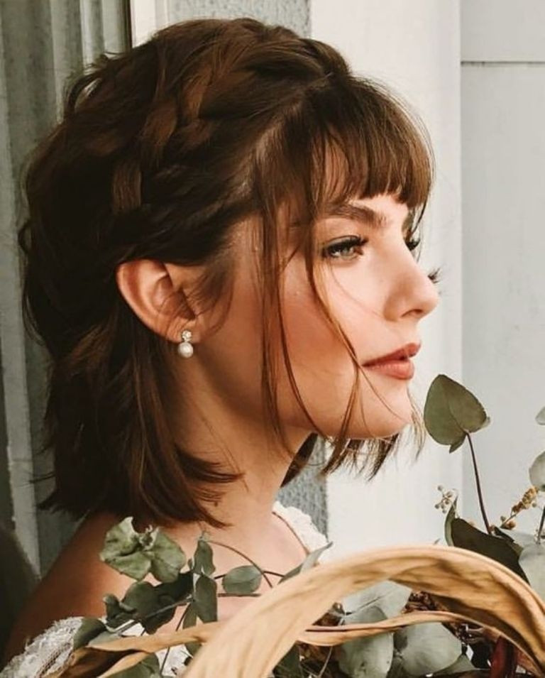 Bob With Braided Crown Bob With Braided Crown — Graduation Hairstyles 2027 for Short Hair