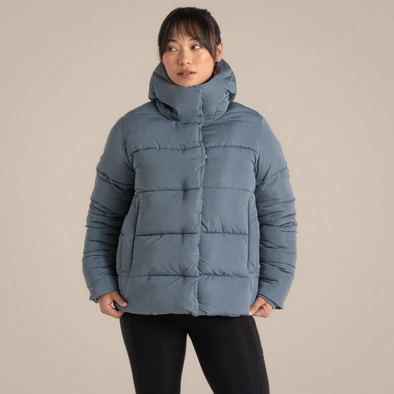 Sporty Blue Puffer with High Neck and Leggings — Winter Outfits 2027 with Puffer