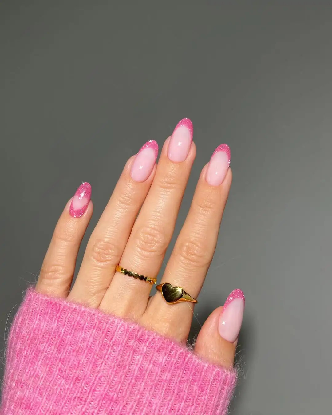 Glossy With Glitter Visual Idea Glossy With Glitter Visual Idea — Pink Nails 2027