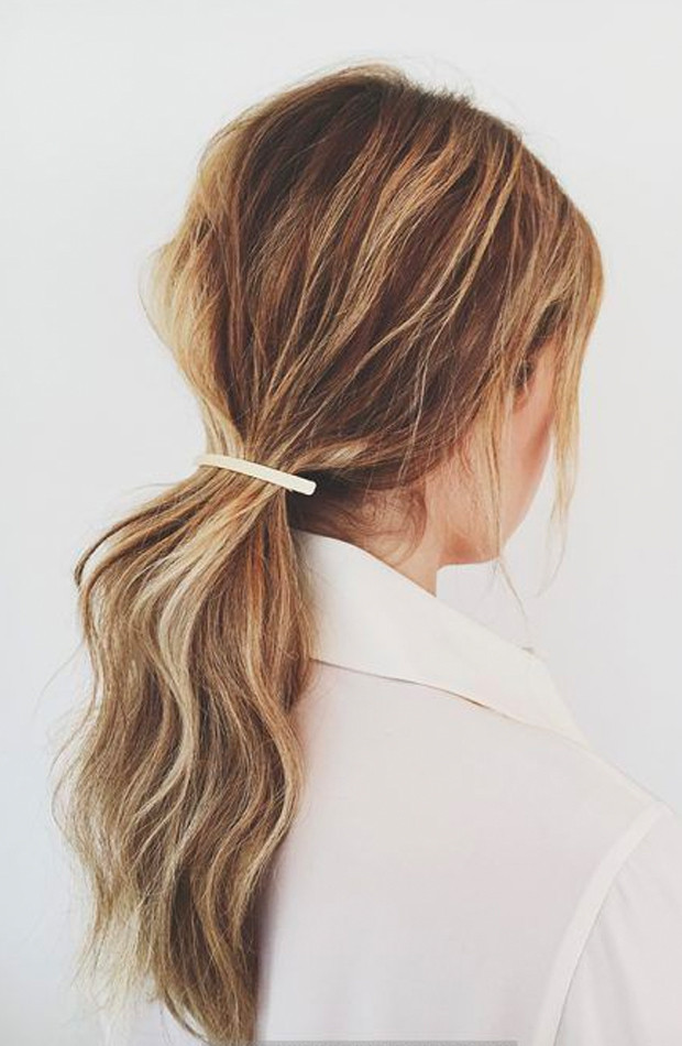 Relaxed Dark Blonde Wavy Low-High Ponytail Relaxed Dark Blonde Wavy Low-High Ponytail — Easy Ponytail Hairstyles 2027