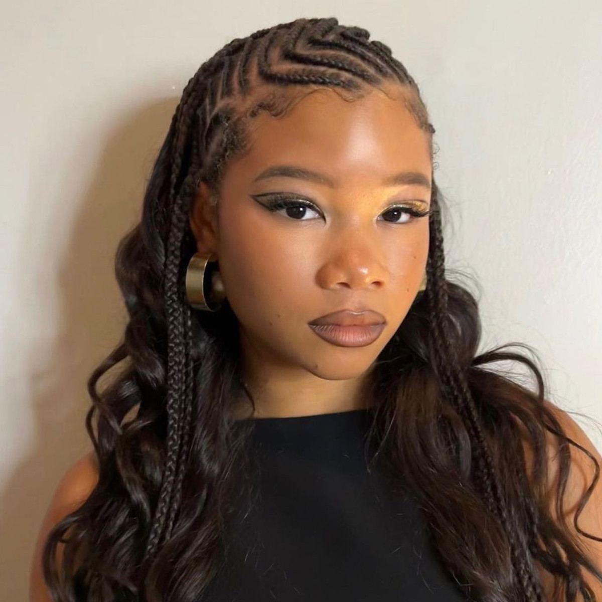Cornrow Braids With Loose Wavy Ends Visual Idea Cornrow Braids With Loose Wavy Ends Visual Idea — Vacation Braids 2027