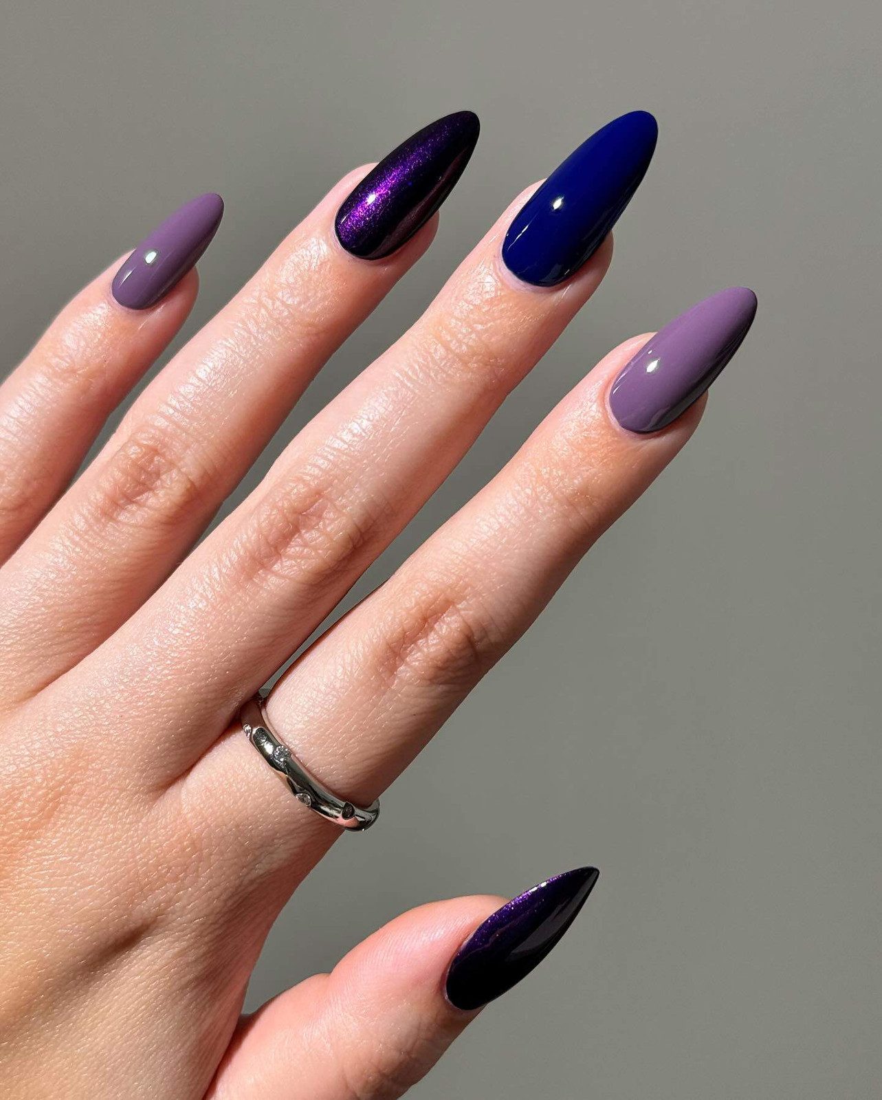 Glossy Shimmer On One Nail Visual Idea Glossy Shimmer On One Nail Visual Idea — Winter Nails 2027
