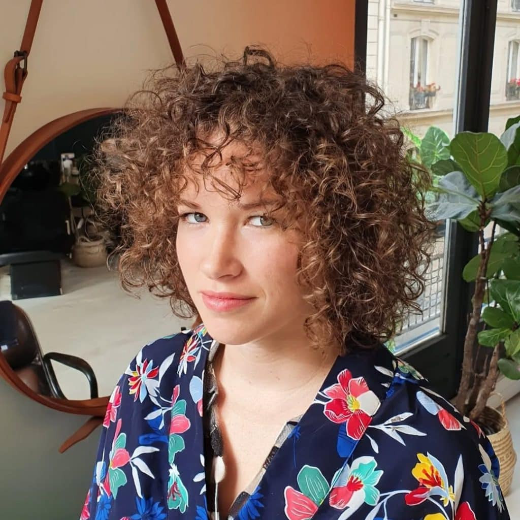 Medium Brown Defined Curl Bixie — Bixie Haircut 2027