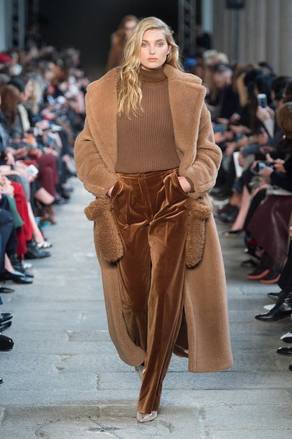 Runway Ready: Camel Teddy Coat with Velvet Trousers — Teddy Coat Outfits 2027