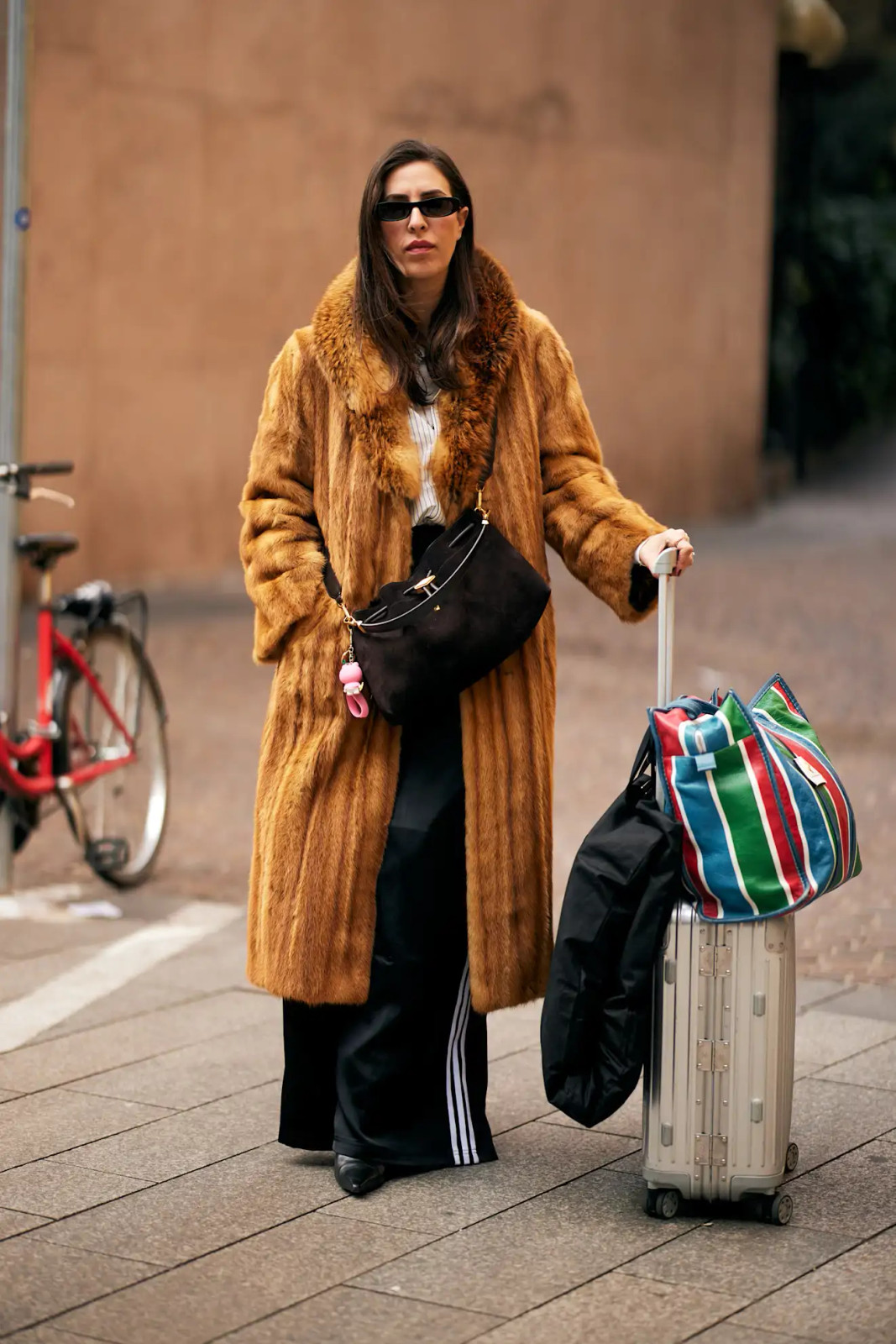 Honey-Brown Faux Fur Coat for Travel Honey-Brown Faux Fur Coat for Travel — Faux Fur Outfits 2027