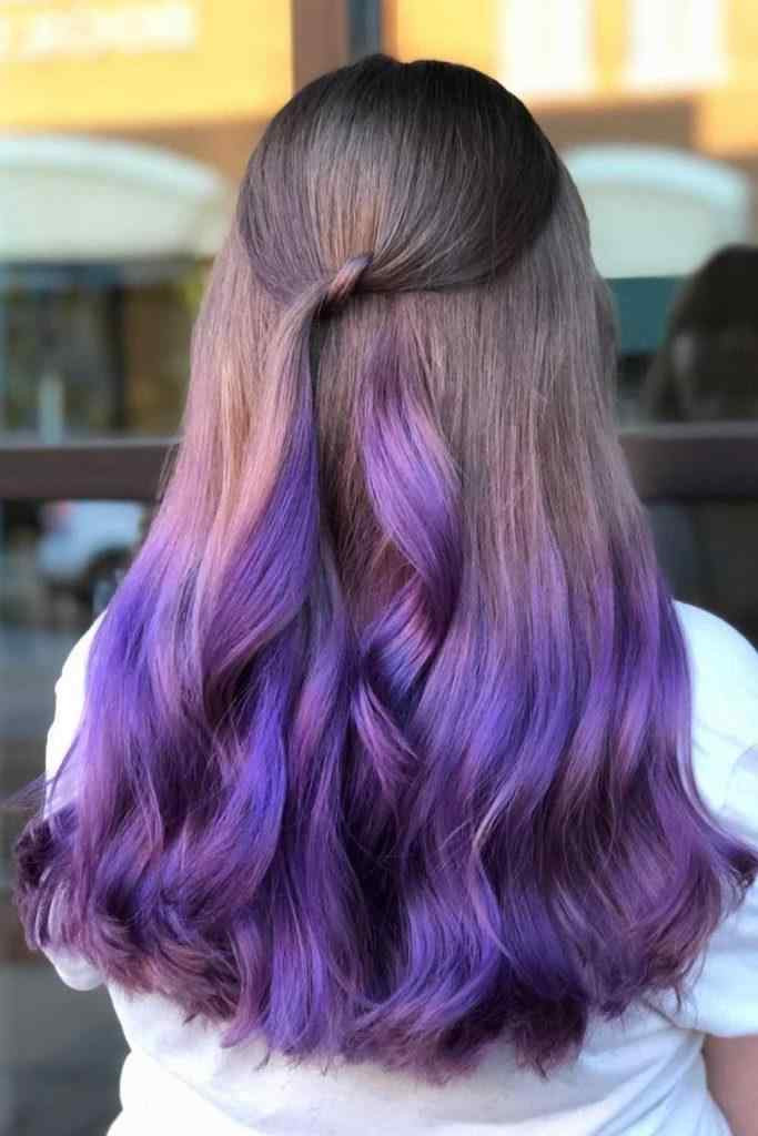 Dark Brown To Vibrant Purple Ombre Dark Brown To Vibrant Purple Ombre — Lavender Hair 2027