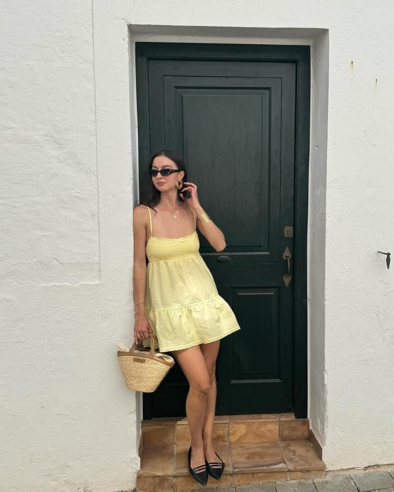 Yellow Smocked Mini Dress for Casual Summer Vibes Yellow Smocked Mini Dress for Casual Summer Vibes — Italy Outfits 2027