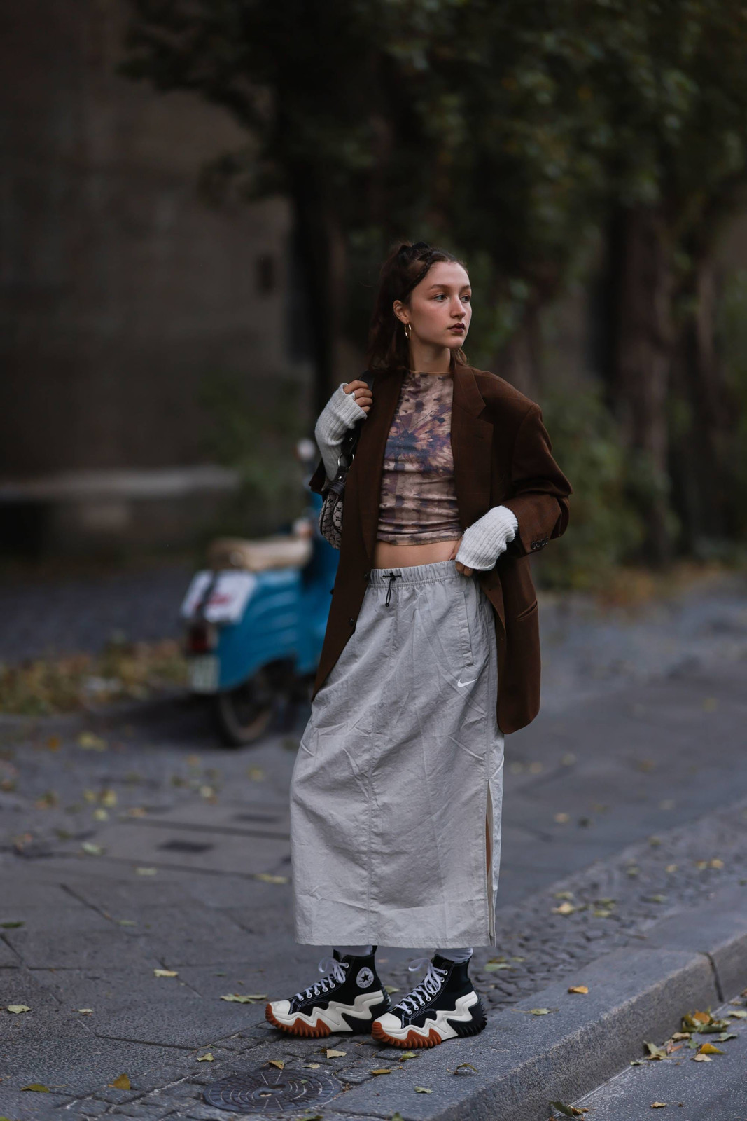 Mesh Top Wool Blazer Jersey Skirt Outfit Idea Mesh Top Wool Blazer Jersey Skirt Outfit Idea — Cargo Skirt Outfits 2027