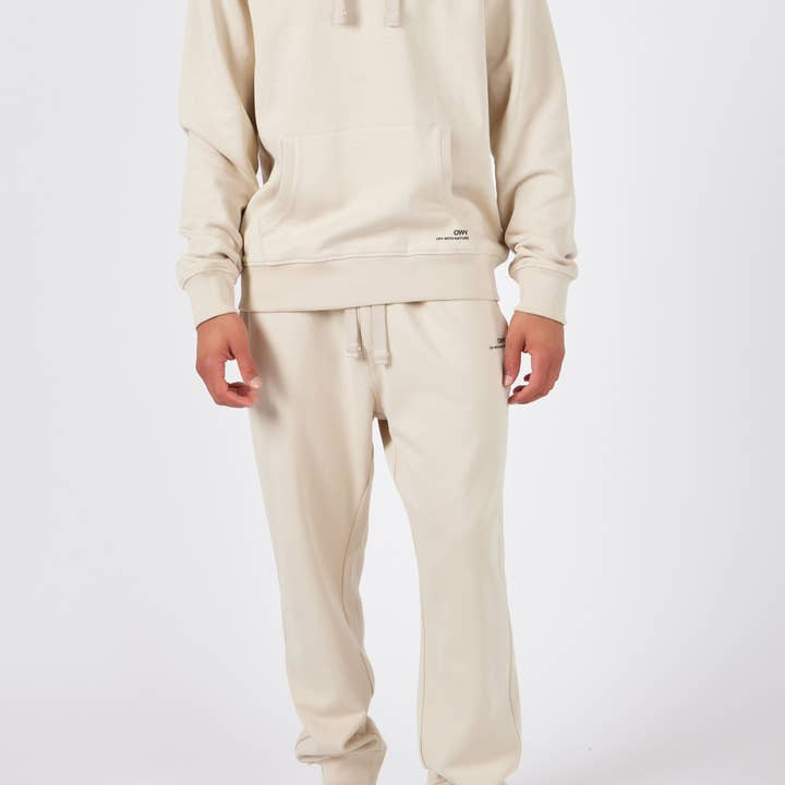 Beige Fleece Hoodie and Sweatpants Monochromatic Loungewear Beige Fleece Hoodie and Sweatpants Monochromatic Loungewear — Matching Set Outfits 2027