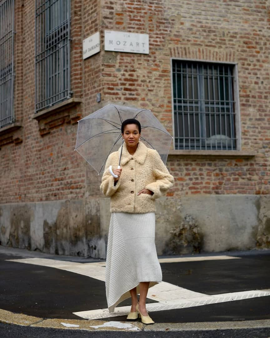 Casual Chic: Beige Fur Jacket with Yellow Pumps Casual Chic: Beige Fur Jacket with Yellow Pumps — Mob Wife Outfits 2027