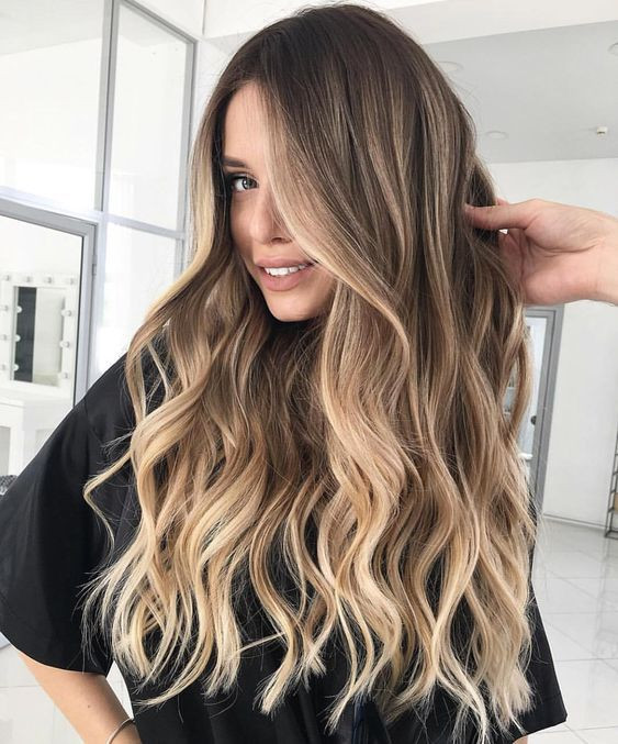 Dark Brown With Soft Blonde Balayage And Bangs Dark Brown With Soft Blonde Balayage And Bangs — Sombre Hair 2027