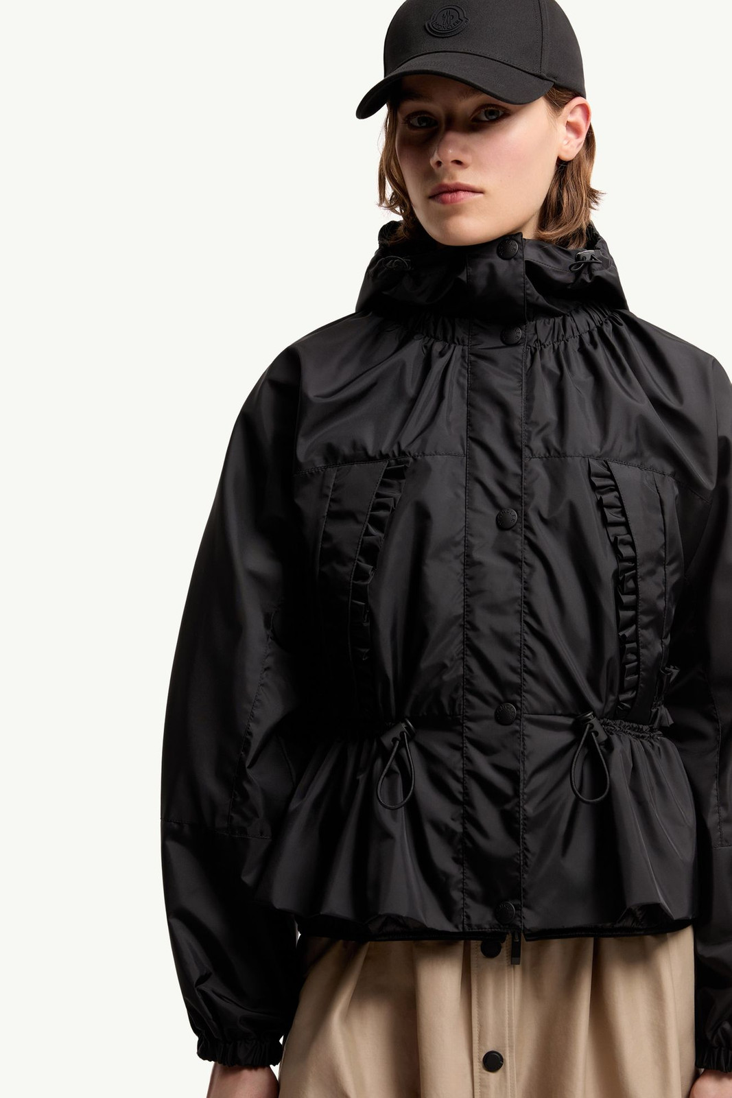Drawstring Waist Detail in Black Drawstring Waist Detail in Black — Cropped Puffer Outfits 2027