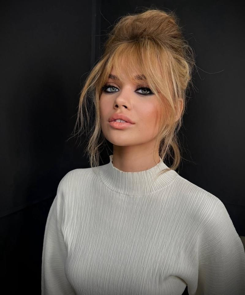 Platinum Lob With Wispy Fringe — Blonde Bangs 2027