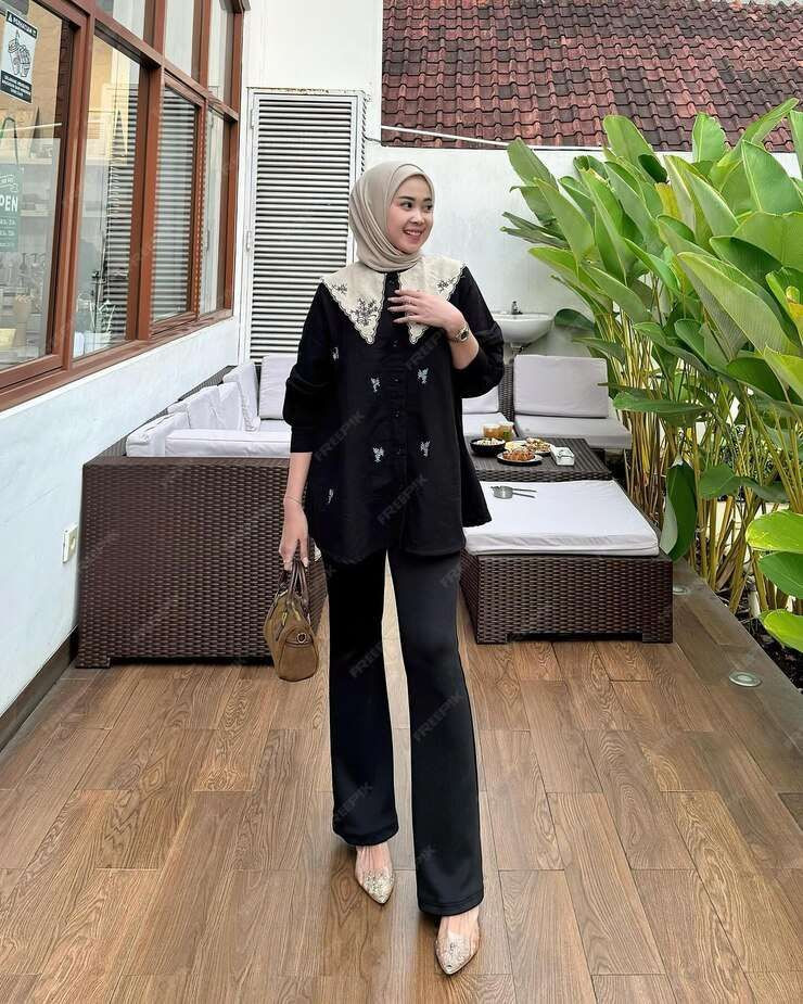 Charcoal Grey Blazer and Olive Green Trousers Charcoal Grey Blazer and Olive Green Trousers — Hijab Outfits 2027