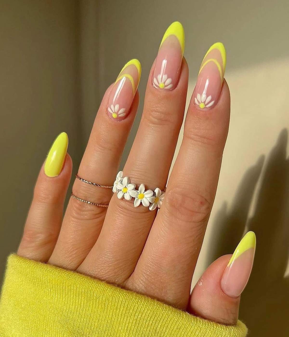 Sheer Pink Base Bright Yellow Tips Visual Idea Sheer Pink Base Bright Yellow Tips Visual Idea — Nail Extensions 2027
