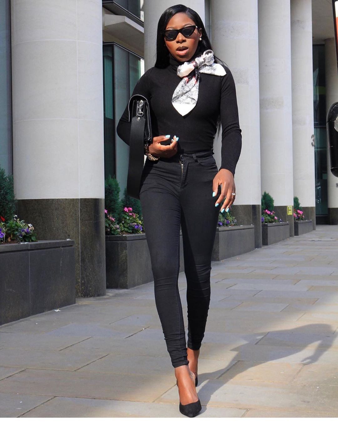 Chic Black Workwear: Turtleneck, Blazer, and Heels Chic Black Workwear: Turtleneck, Blazer, and Heels — Outfits 2027 for Black Women