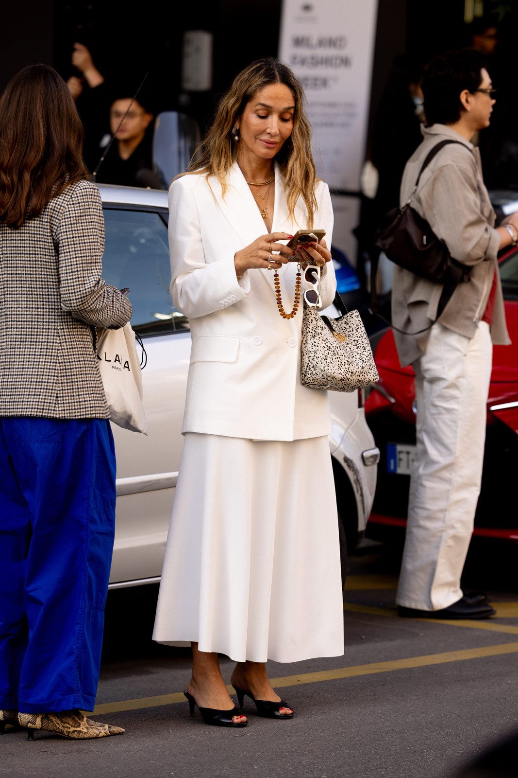 Sophisticated Separates: White Blazer, Midi Skirt, and Mules Sophisticated Separates: White Blazer, Midi Skirt, and Mules — Spring Outfits 2027 with Blazer
