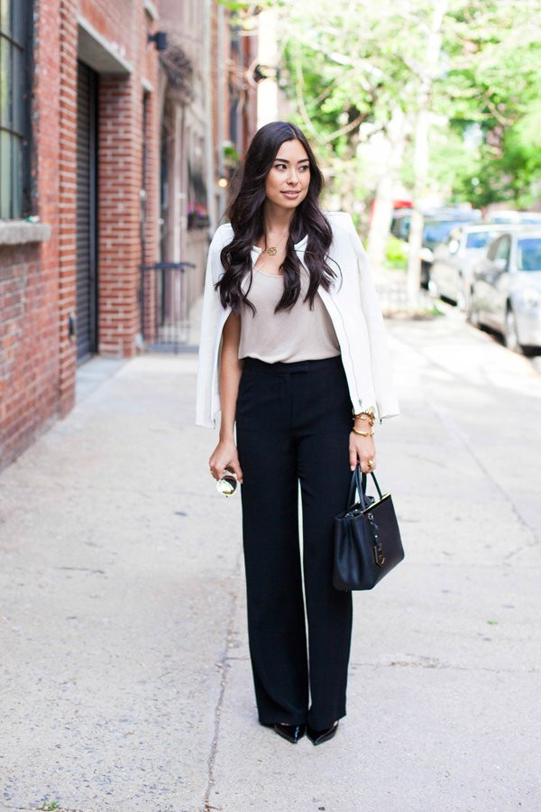 Monochromatic Cream: Sleeveless Waistcoat and Wide-Leg Trousers for Summer — Summer Work Outfits 2027