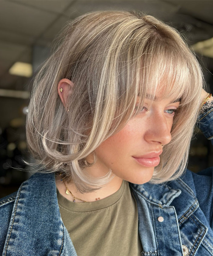 Collarbone Bob With Wispy Bangs Collarbone Bob With Wispy Bangs — Old Money Bob 2027
