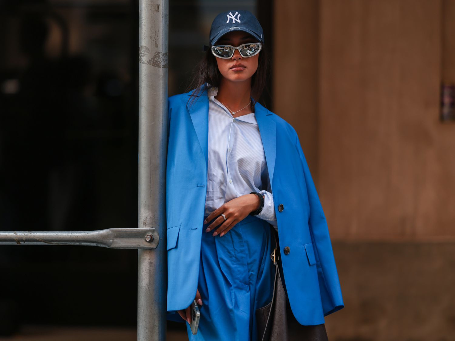 Bright Blue Blazer and Pinstripes: Urban Power Dressing Bright Blue Blazer and Pinstripes: Urban Power Dressing — Urban Outfitters Outfits 2027