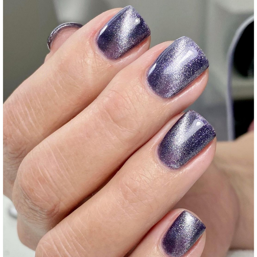 Silver Blue Glitter Short Square Nails Silver Blue Glitter Short Square Nails — Frosted Nails 2027