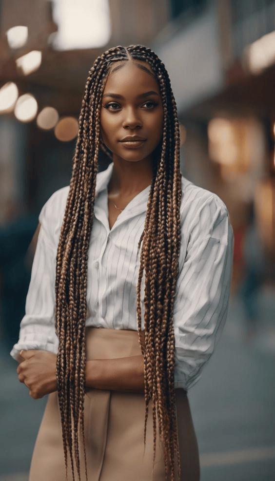 Visual Idea — The Hair Is A Blend Of Brown And Blonde Visual Idea — The Hair Is A Blend Of Brown And Blonde — Kinky Twists 2027