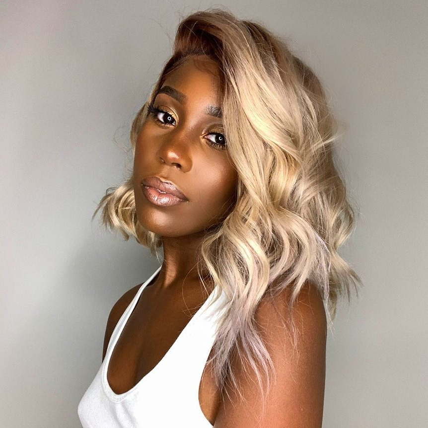 Ash Blonde With Root Shadow Visual Idea Ash Blonde With Root Shadow Visual Idea — Hair Color 2027 for Dark Skin