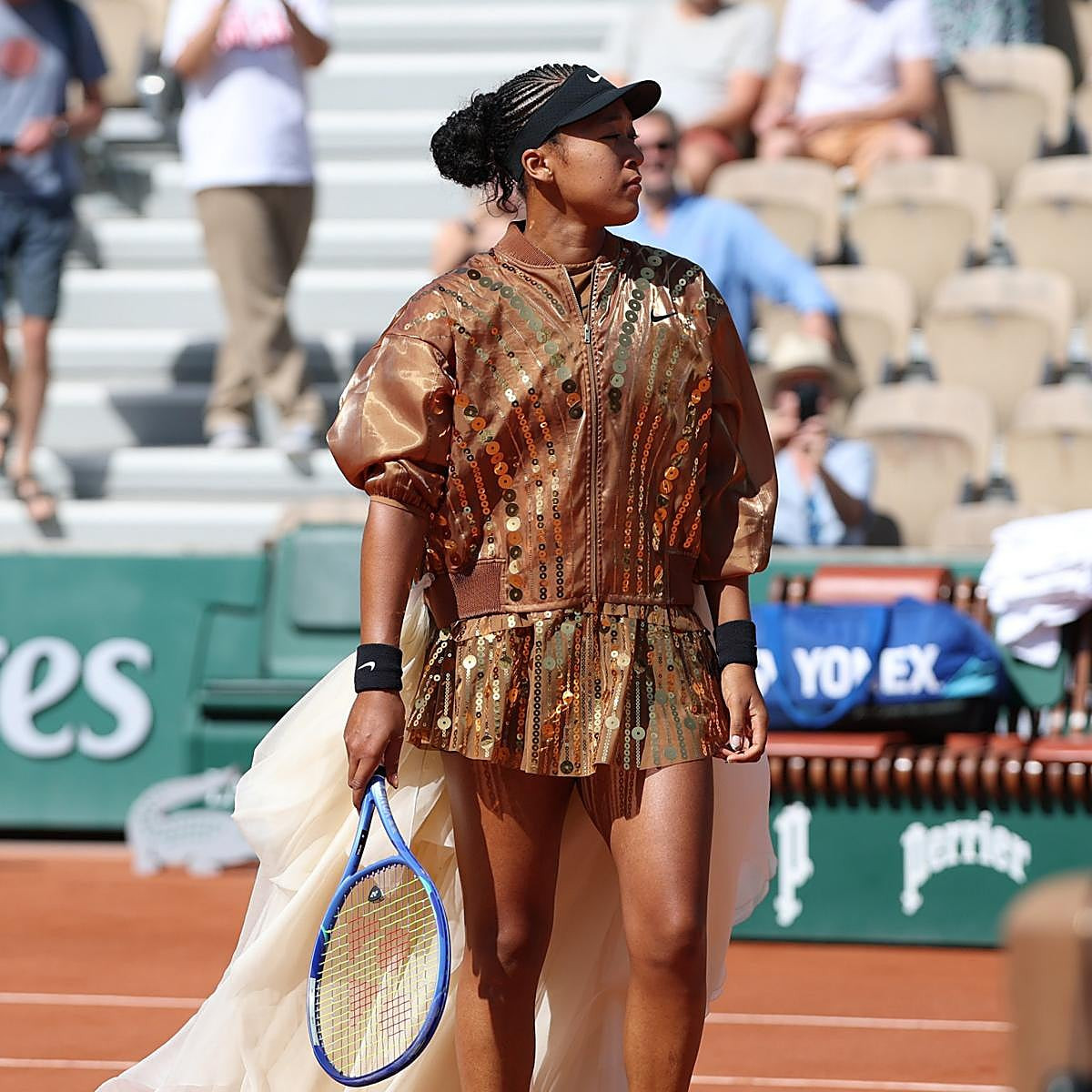 High-Fashion Bronze Sequined Tennis Skirt Ensemble High-Fashion Bronze Sequined Tennis Skirt Ensemble — Tennis Skirt Outfits 2027