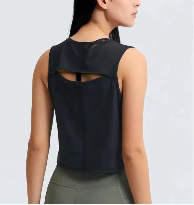 Sleeveless Mesh Tank Top With Cutout Back — Mesh Top Outfits 2027