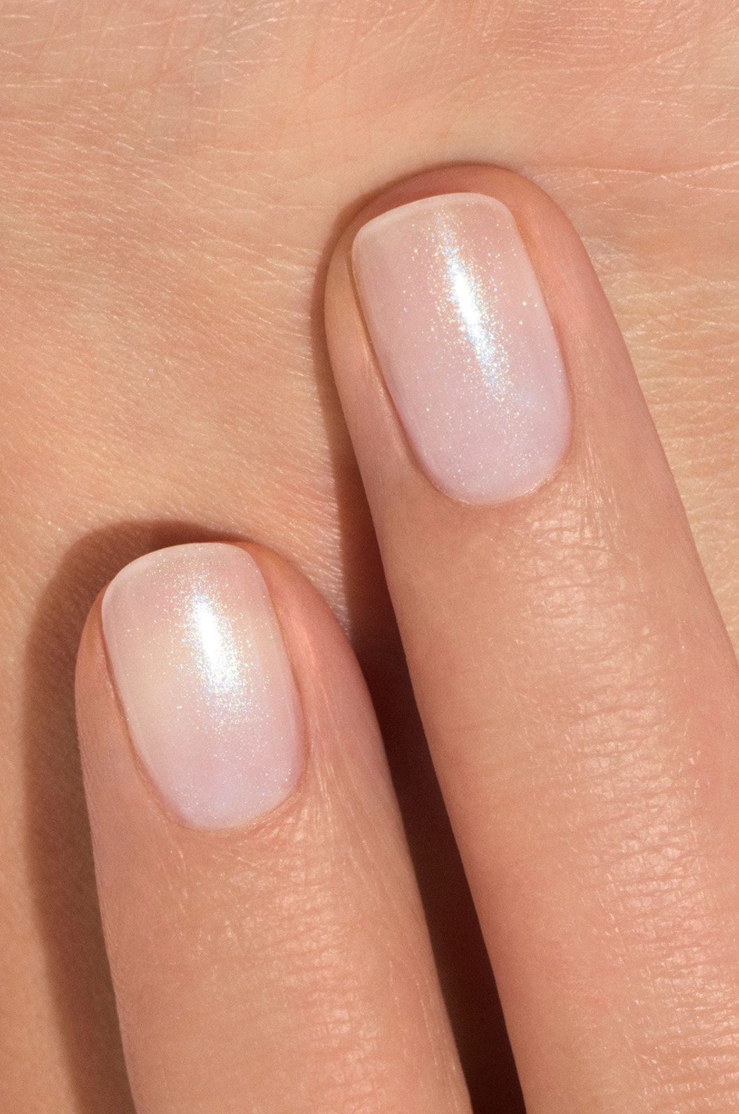 Milky Pink Shimmer Short Oval Nails Milky Pink Shimmer Short Oval Nails — Nails 2027 for Blondes