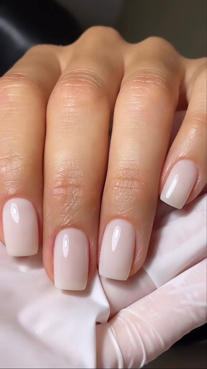 Modern Opaque Milky Pink Square Modern Opaque Milky Pink Square — Milky Pink Nails 2027