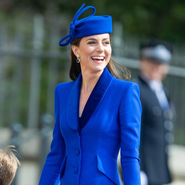 Royal Blue Coat Dress with Velvet Collar and Matching Hat Royal Blue Coat Dress with Velvet Collar and Matching Hat — Easter Church Outfits 2027
