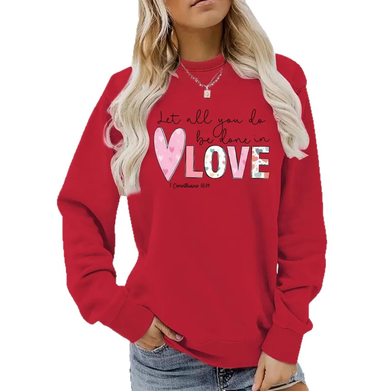 LOVE Graphic Sweatshirt for a Cozy Valentine's Day — Casual Valentines Outfits 2027