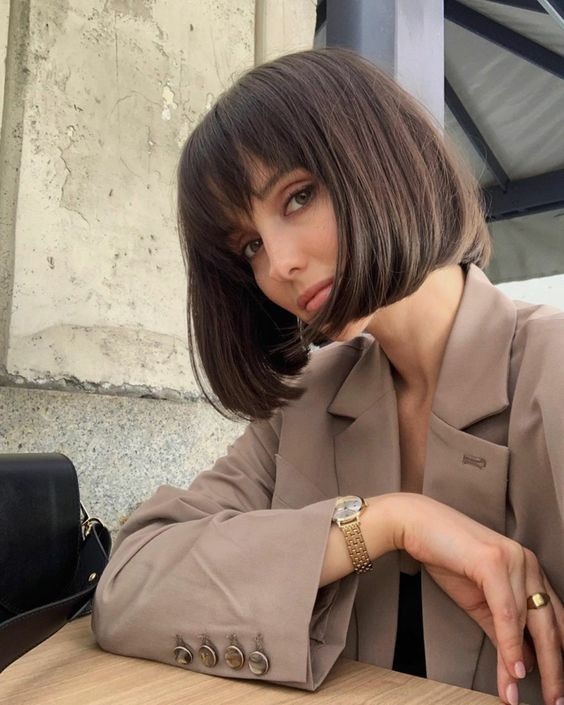 Thick Hair, Full Bangs, Blunt Cut Thick Hair, Full Bangs, Blunt Cut — Chin Length Bob 2027