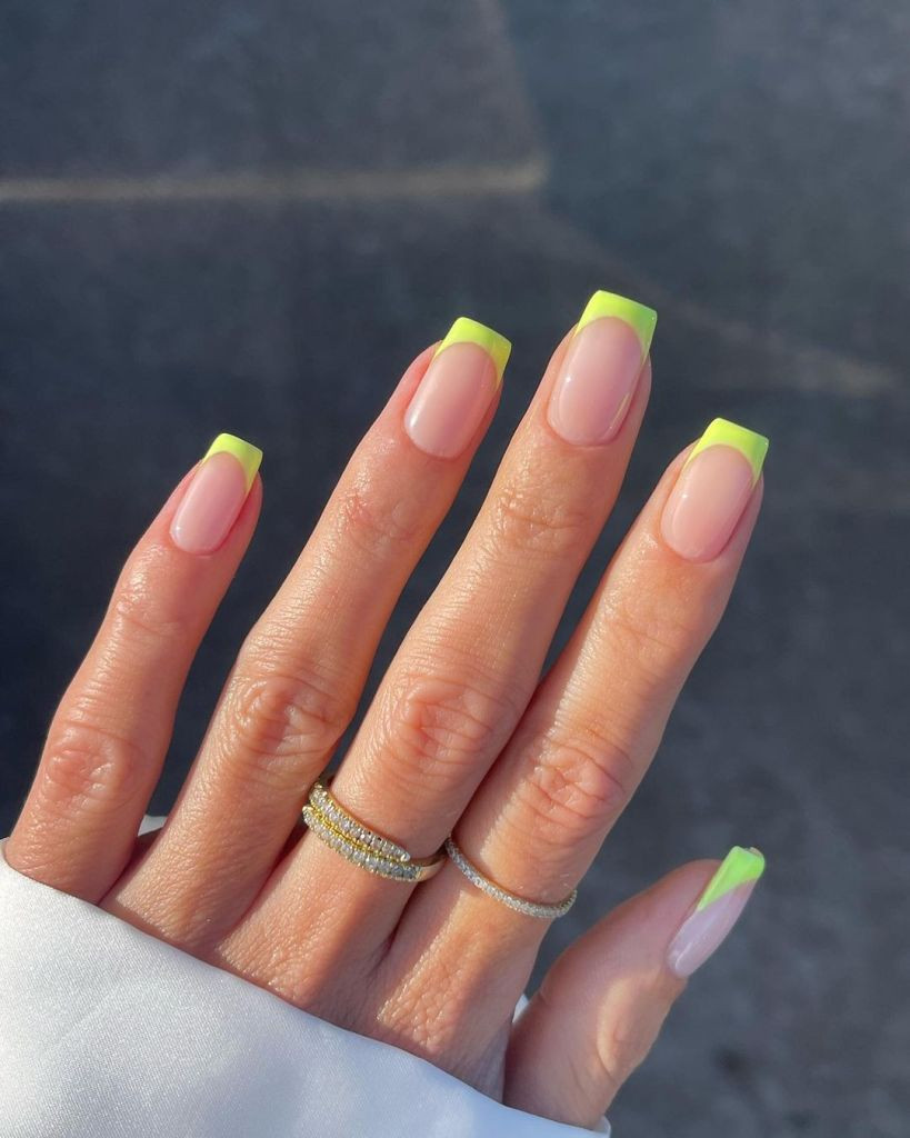 Neon Yellow French Tips Visual Idea — Nail Designs 2027