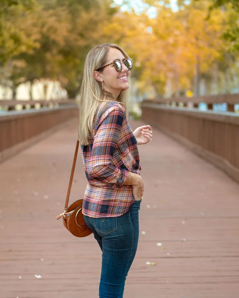 Plaid Shirt Tucked into Slim-Fit Jeans for Classic Comfort Plaid Shirt Tucked into Slim-Fit Jeans for Classic Comfort — Everyday Outfits 2027