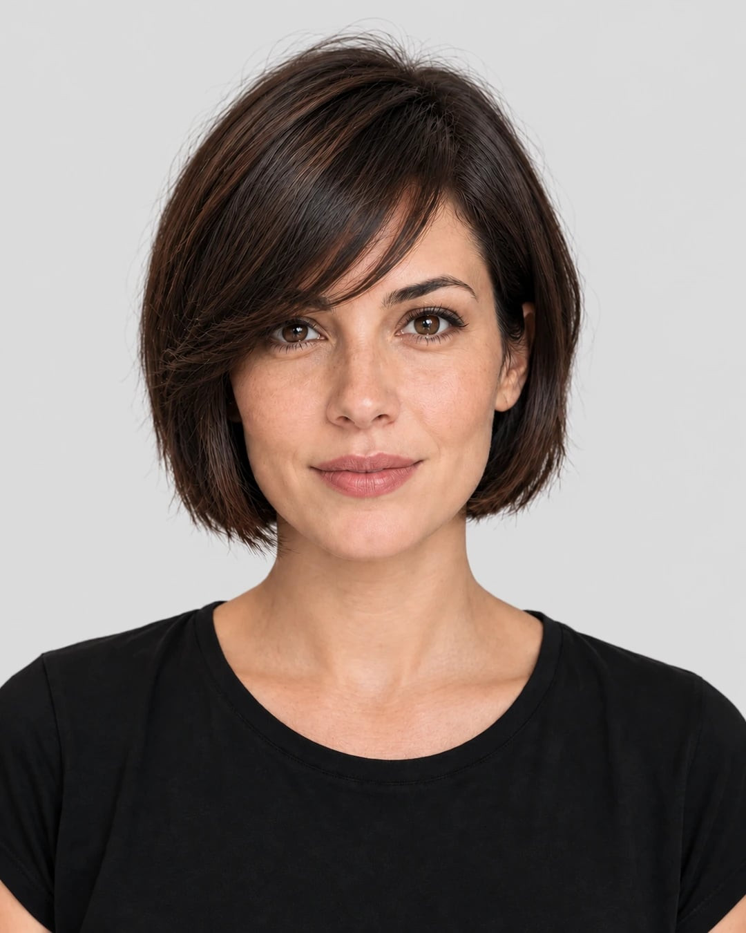 Chin Bob With Asymmetrical Bangs Chin Bob With Asymmetrical Bangs — Modern Bob 2027