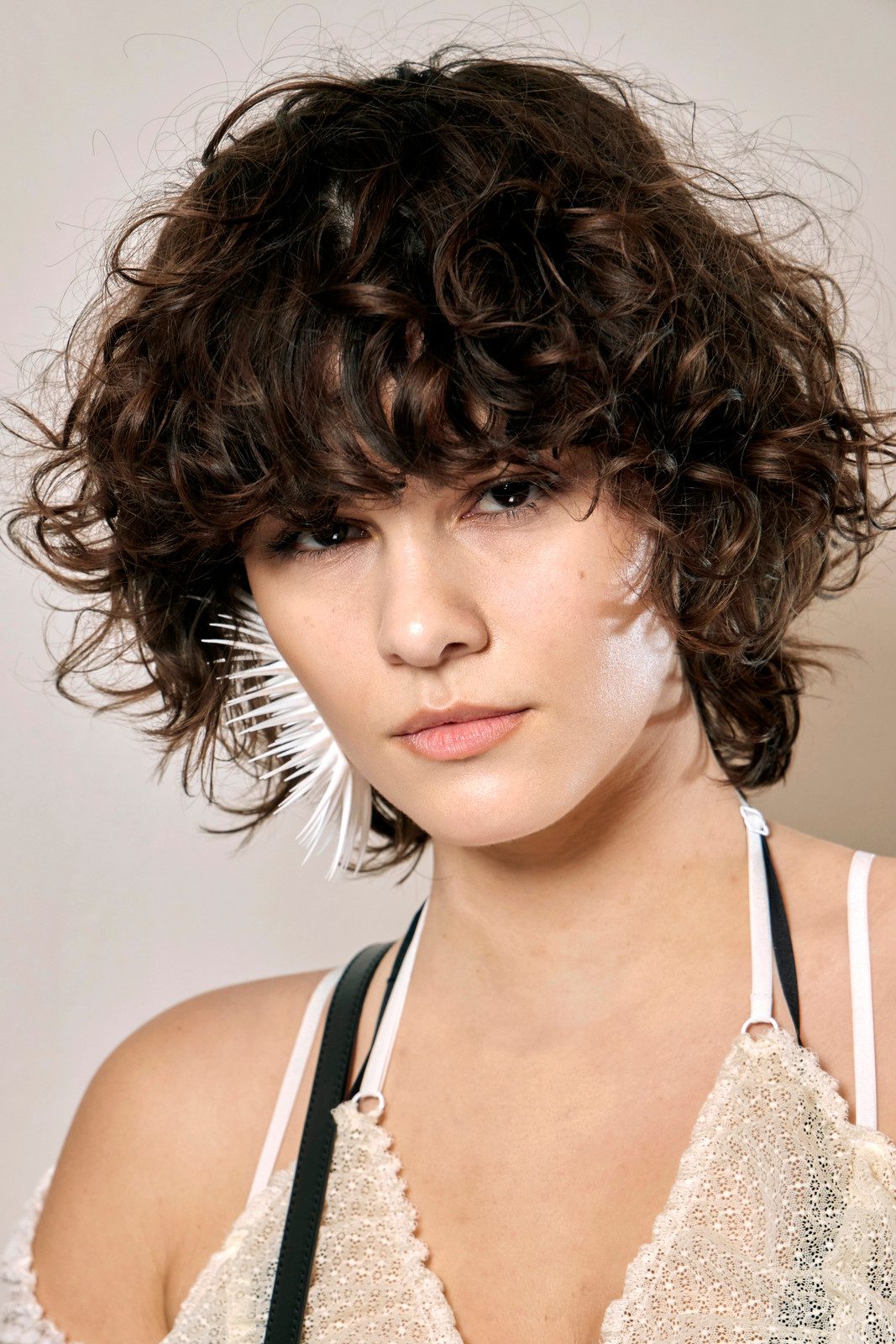 Dark Brown Shag With Blunt Bangs Dark Brown Shag With Blunt Bangs — Haircuts 2027 for Wavy Hair