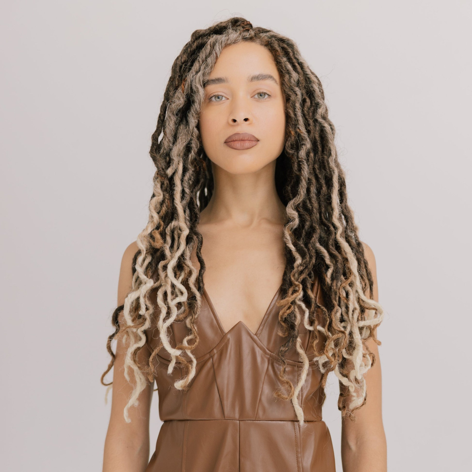 Mid-Back Ash Brown And Blonde Locs Mid-Back Ash Brown And Blonde Locs — Goddess Locs 2027